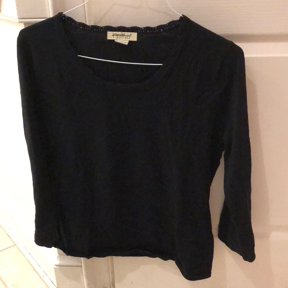 Eddie Bauer Black Sweater Size Large - Picture 2 of 7